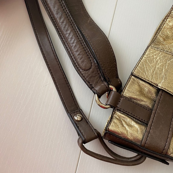 KOOBA Parker Golden Metallic Hobo Shoulder Bag O/S - Picture 6 of 15